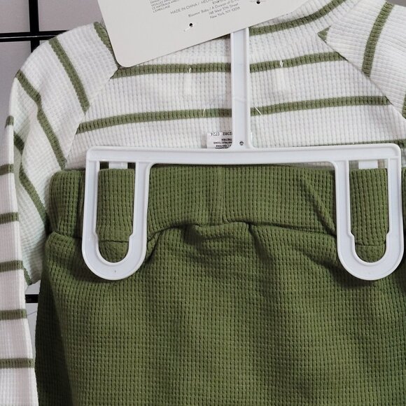 Rz Unisex Baby Rachel Zoe 3 Piece Set 6-9 Months Slouchy Hat Top Pants Olive - Picture 9 of 14